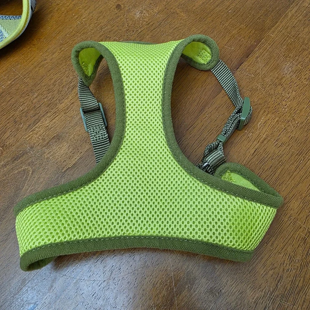 Auroth Dog Harness XL ‎ Comfortable Reflective Adjustable Padded Green 18-35